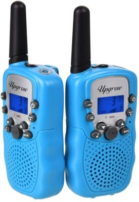 Upgrow 2X Walkie Talkies Set Kinder Funkgeräte 1-3KM Reichweite 8 Kanäle mit Taschenlampe Walki Talki Kinder Spielzeug