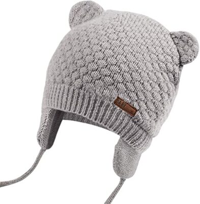 JOYORUN Unisex – Baby Mütze Beanie Strickmütze Unifarbe Wintermütze