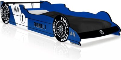 Deuba Kinderbett Autobett Bett 200x90cm mit Lattenrost MDF Holz Modelle in Silber rot blau Rennbett Kindermöbel Jugendbett Bettgestell