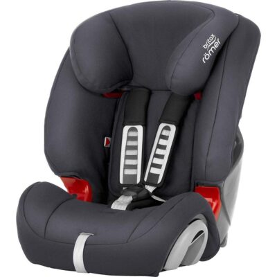 Britax Römer Kindersitz 9 Monate – 12 Jahre I 9 – 36 kg I EVOLVA 123 Autositz Gruppe 1/2/3 I Storm Grey
