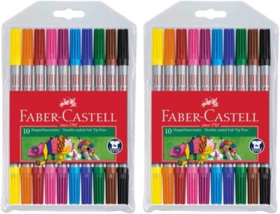 Faber-Castell 151110 – Doppelfasermaler, 10er Etui (2x 10er Etui)