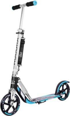 HUDORA 14709 BigWheel 205-Das Original mit RX Pro Technologie-Tret-Roller klappbar-City-Scooter, blau/schwarz