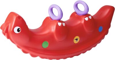 BIG-Sammy-Rocker – Kinderwippe für 1 bis 3 Personen, mit süßen Rückenschuppen und stabilen Griffen, belastbar bis zu 50 kg, für Kinder ab 1 Jahr