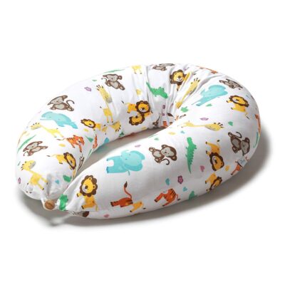 Niimo Stillkissen Schwangerschaftskissen zum schlafen groß XXL erwachsene mit Bezug aus 100% Baumwolle für Mutter und Baby (Dschungel)