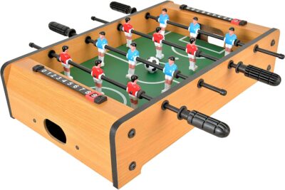 WIN.MAX Mini Tischfussball, Tragbarer Leichter Tischfußball, Kickertisch/Tischkicker für Kinder, Einfach zu Montieren und zu Lagern, 51 x 31 x 10 cm