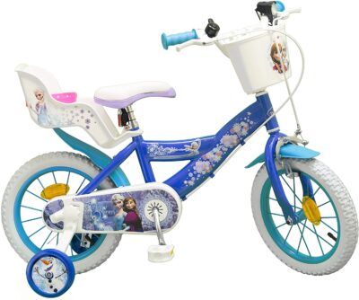 Toims Kinder-Fahrrad, Design: Die Eiskönigin, Jungen, VE-VE-FR-14-01-S, blau, 14″