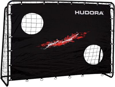 HUDORA Fußballtor Trainer mit Torwand | Kicker-Jubiläums & Standard Edition | Garten Fußball-Tor (213 x 152 x 76 cm) mit leichter Click-Montage