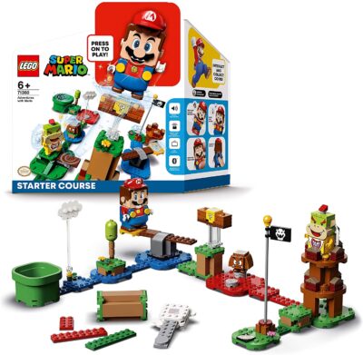 LEGO 71360 Super Mario Abenteuer mit Mario – Starterset Spielzeug Interaktives Figuren- und Bauspiel