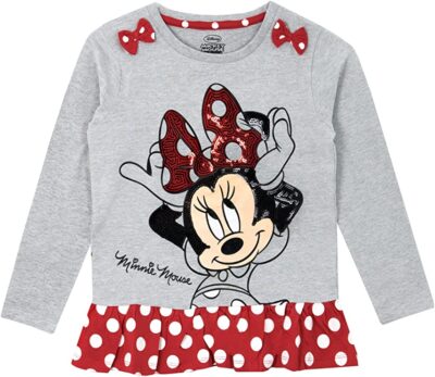 Disney Minni Maus Mädchen Minnie Mouse Langarmshirt