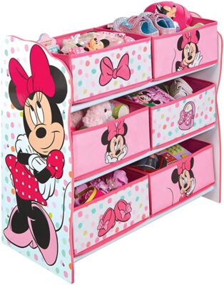 Minnie Mouse Hängefach-Bücherregal für Kinder – Büchergestell für das Kinderzimmer, Holz, Rosa, 30 x 63.5 x 60 cm